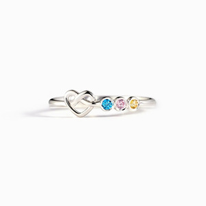 Anello a Cuore Geometrico Colorato per Donne, Gioiello da Dito Carino e Dolce per San Valentino - Product Image 1