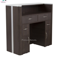 Best-seller table de caissier simplicité moderne mobilier de salon personnalisé réception noir