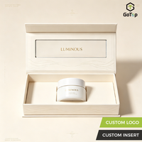   Boîte d'emballage cosmétique certifiée, boîte magnétique jaune pour soins de la peau, coffret cadeau rigide de luxe avec logo personnalisé