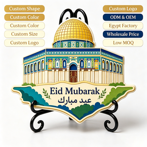 Placa de Resina 3D al por Mayor, Placa Islámica con Diseño de la Cúpula de la Roca, Eid Mubarak, Decoración de Lugares Emblemáticos de Oriente Medio, Recuerdo Personalizado para Mesa - Product Image 5