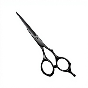 Tijeras de Pelo de Acero Inoxidable de Diseño Japonés de 5.5 Pulgadas, Color Negro Noble # Tijeras de Barbero para Diestros Certificadas ATS-314, Detalladas - Product Image 3