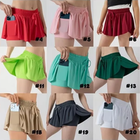 Custom Mommy and Me Split Shorts 2-in-1 gelaagde, zwierige tennisskirt met verborgen zak en trekkoord in de taille, geschikt voor golf, hardlopen en fitness.