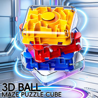 Labyrinthe magnétique rotatif 3D pour cube – Jouet éducatif en plastique pour l'entraînement cérébral et la réduction du stress des enfants