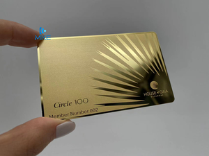 Gül altın kesme ayna iş lüks paslanmaz çelik metal kartları - Product Image 2