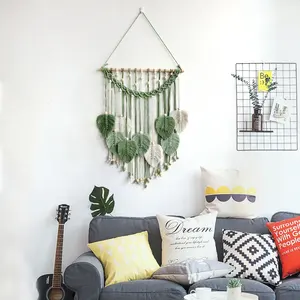 Wall Hanging Tapestry Home Decor Boho Leaf Shape Macrame Wall Hanging Decorations For Home