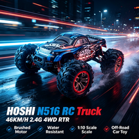 HOSHI N516 Monster Truck US Stock 1:10 Scale 4WD 46Km/h 2.4GHz 80M Remote Control Distance with 2X BATTERY RC Stunt Car