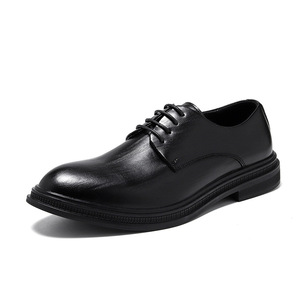 Zapatos de Vestir Formales de Cuero Genuino para Hombre Shelby, Estilo Británico Informal para Negocios, Entrevistas de Funcionarios Públicos, Punta Puntiaguda Negra, Otoño - Product Image 5