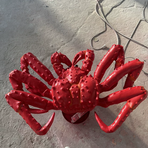 Promotion de Vente Directe Usine : Sculpture de Homard et de <span class=keywords><strong>Crabe</strong></span> en Résine de Fibre de Verre, Décoration Extérieure de Jardin, Style Pop Art Lumineux - Product Image 4