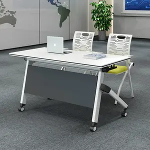 Wood Conference Table Folding Training Table Combination Long Desk Educational Institution Splicing Desk