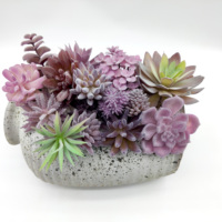 Ensemble de 15 faux succulentes violettes - Plantes artificielles réalistes pour la décoration de la maison et du jardin, parfaites pour les balcons et les tables