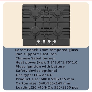 <b>Portable</b> Stainless Steel 5-Burner Gas Hob Electric Cooker Tempered Glass Top Built-in Kitchen Appliances for Outdoor Use - Product Image 3