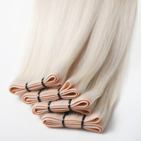 Extensions de cheveux humains de qualité professionnelle pour salon, trame papillon, blondes, avec trou invisible, trame en PU, 100% cheveux vierges, fournisseur