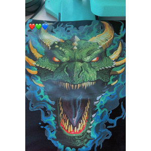 T-shirt con testa di drago Choppa stile Streetwear in tessuto traspirante e antirughe 180g con etichetta personalizzata stampata in tinta unita - Product Image 1
