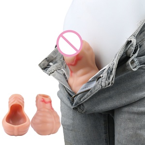 Cityfun Skin Penis Scrotum Pocket Silicone Delay Phallus Ejaculation <b>Dildo</b> Sheath Cock Extender Cock Enlarger Sex Toys for Men - Product Image 1