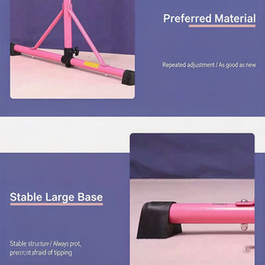 Barra <span class=keywords><strong>de</strong></span> <span class=keywords><strong>Ballet</strong></span> Ajustable, Equipo <span class=keywords><strong>de</strong></span> Gimnasio en Casa, Color Rosa, Barra <span class=keywords><strong>de</strong></span> Entrenamiento <span class=keywords><strong>de</strong></span> Doble Capa para Flexiones <span class=keywords><strong>de</strong></span> Piernas, Superventas - Product Image 5