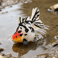 Ornements décoratifs en PVC de simulation transfrontalière, jouets, modèles de poissons ornementaux, poissons rouges, animaux dorés rouge et blanc, modèles Sky Crane