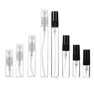 2ml 3ml 4ml 5ml Empty Snap Mini Clear Thin Refillable Spray Bottles Small Vials Sample Glass Perfume Bottle