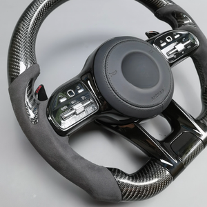 Volante Deportivo de Fibra de Carbono <span class=keywords><strong>AMG</strong></span> Nuevo, Compatible con <span class=keywords><strong>Mercedes</strong></span> Clase C/E/S, ML320, CLS300, C200, GLK - Product Image 3