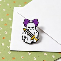 Broche d'Halloween en alliage de zinc, motif fantôme et citrouille, émaillée, pour vêtements, sacs, décoration, cadeau de fête, accessoire