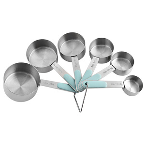 Ensemble de 11 ustensiles de cuisson en acier inoxydable, tasses et cuillères doseuses avec trou de suspension pour un rangement compact en cuisine - Product Image 2