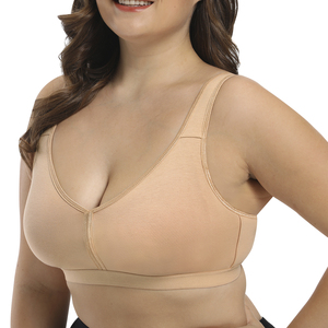 Ropa interior: Sujetadores de tallas grandes para figuras completas, para bustos grandes, copa completa, con espalda estilizadora, minimizador, de algodón, para adultos - Product Image 3