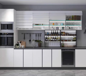 Armario <span class=keywords><strong>de</strong></span> <span class=keywords><strong>Cocina</strong></span> Roeasy <span class=keywords><strong>de</strong></span> Madera, Organizador <span class=keywords><strong>de</strong></span> Despensa, Resistente a la Humedad, <span class=keywords><strong>Puertas</strong></span> <span class=keywords><strong>de</strong></span> <span class=keywords><strong>Vidrio</strong></span> Templado, Capacidad <span class=keywords><strong>de</strong></span> 30 kg - Product Image 6