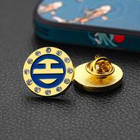 Épingle à revers en émail diamant strass, logo personnalisé, pour l'artisanat, 1 pièce