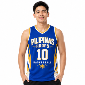 Maillot de basket-ball des Philippines personnalisé avec nom et numéro de l'équipe, maillot de sport en mesh, vêtements d'ambiance d'équipe - Product Image 3