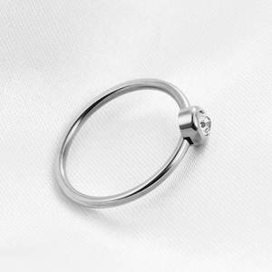 Unisex stile <span class=keywords><strong>giapponese</strong></span> 2MM titanio acciaio diamante anello 18K oro intarsiato zircone matrimonio in acciaio inox lega di perle - Product Image 5