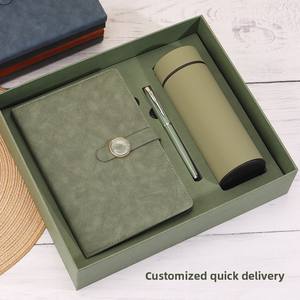 Set de Regalo de Cuaderno A5 y Taza Térmica con Logotipo Personalizado, Cubierta de Imitación de Cuero, Alto Valor Estético para Uso en Oficina y Negocios - Product Image 2