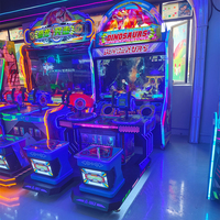 Machine de jeu d'arcade Dinosaures du Monde à monnayeur, 2 joueurs, simulateur de tir