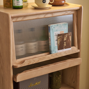 Ash Wood <b>Sideboard</b> 900mm Above <b>Storage</b> Cabinet Nordic Style Living Room Tea Cabinet Multi Functional Design - Product Image 3