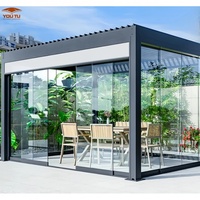 Garten-Markise Wasserdichte Pergola Polycarbonat-Volldeckung Aluminium-Rahmen Terrassenüberdachung