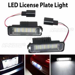 2 ampoules LED blanches pour plaque d'immatriculation 12V 5W 18 LED sans erreur pour VW Golf 4 6 Polo 9N Passat – Remplacement - Product Image 6