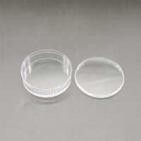 Boîte en acrylique transparente, contenants ronds en plastique avec couvercle, boîte de rangement