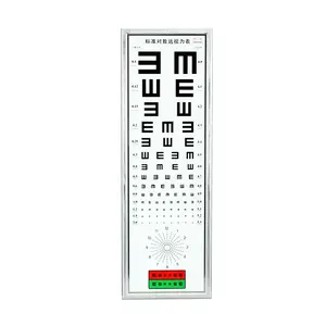 Diagramme de vision LED 5M Test de WB-1112E Boîte à lumière LED Équipement optique Acuité ophtalmique Boîte à lumière Tableau des yeux