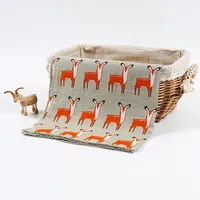 Couverture en coton mousseline pour nouveau-nés, motif lapin multifonctionnel, 120x120cm