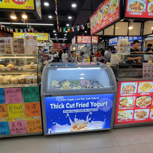 Vetrina Refrigerata per Gelato da 12-20 Vaschette, Congelatore da Banco con Base in Marmo per Gelateria - Product Image 1