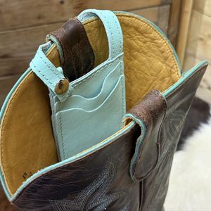 Nouveau style – Porte-cartes compact en cuir PU pour femme, motif botte western, pour cartes de crédit, idéal pour bottes de cowboy, rodeo, extérieur - Product Image 2
