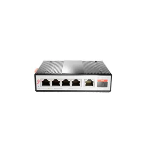 SeekerStor SKS-T0411D-P 6 Port 1000M Industrial PoE Switch Dual Power Input IP40 Protection EMC Design for Smart AI Pon Stick