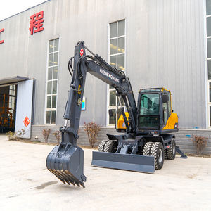 Mini escavatore a ruote da 5 tonnellate macchina 10 9 8 Ton nuovo escavatore a ruote prezzo - Product Image 2