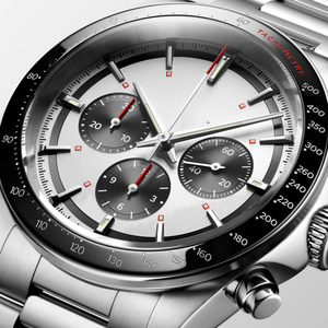 <b>Chronograph</b> <b>Automatic</b> Mechanical Watch with Tachymeter Bezel Stainless Steel Bracelet for Men Longinesing - Product Image 5