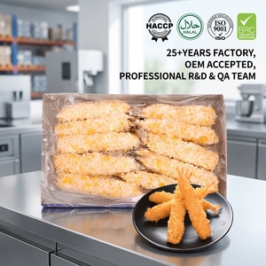 Camarones Empanizados IQF, Camarones Pre-fritos Congelados, Camarones Tempura Listos para Cocinar, Camarones Panko Ebi Furai para Catering - Product Image 3