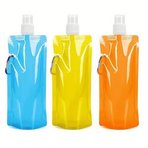Sachets de jus personnalisés en gros sans BPA, en plastique transparent, à presser, avec bec verseur, pour eau et liquides, pliables - Product Image 4