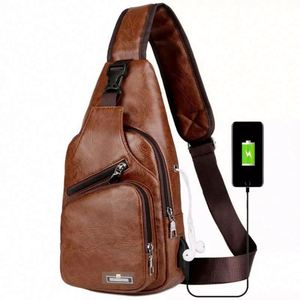 Muestra Gratis, Bolso Bandolera de PU Personalizado con Carga USB, Gran Capacidad, Estilo Casual y Moderno - Product Image 2