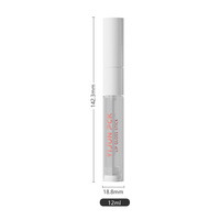 Emballage de tube de gloss à lèvres cosmétique rechargeable vide de 12 ml en ABS avec logo personnalisé en gros pour conteneur de maquillage
