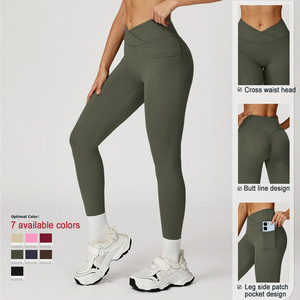 Ropa de <span class=keywords><strong>tenis</strong></span> para mujer, pantalones de Yoga con glúteos, ropa activa, mallas de entrenamiento de cintura alta para mujer - Product Image 3