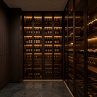 En stock, meuble bar de style continental, finition lisse, meuble de luxe pour le salon, présentoir à vin