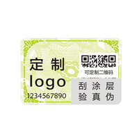 Conception libre Impression personnalisée Étiquette de sécurité en papier de sécurité en couleur Autocollant anti-faux papier couché QR Code Sticker