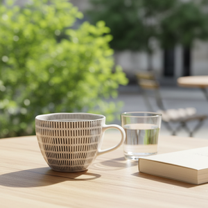 Taza de Cerámica Nórdica Hecha a Mano, <span class=keywords><strong>Irregular</strong></span>, de Gran Capacidad, Resistente a Altas Temperaturas, para Desayuno y Avena, Estilo Vintage Creativo - Product Image 5